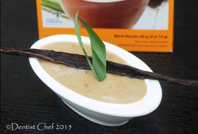 vanilla bean coconut fla wedang bajigur nutrisari w'dank
