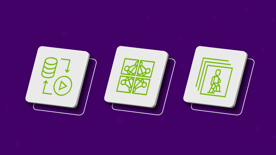 NeMo framework icons on a purple background.