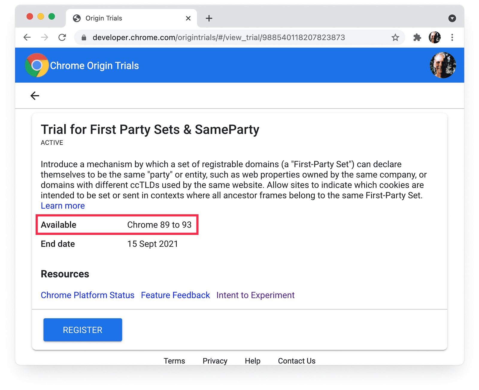 Thử nghiệm nguồn gốc của Chrome cho các nhóm bên thứ nhất và SameParty, trong đó nêu rõ phạm vi sử dụng của Chrome