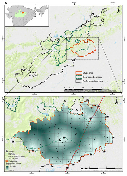 Geographical location of study area in Panna tiger reserve, Madhya Pradesh, central India.