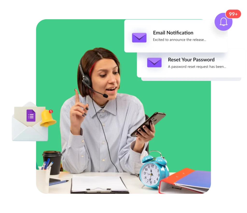 Dialinger's Email Notifications service for timely updates.
