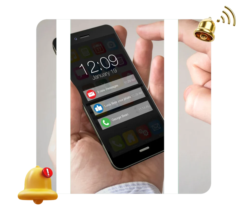 Dialinger's Mobile Notifications feature for staying connected.