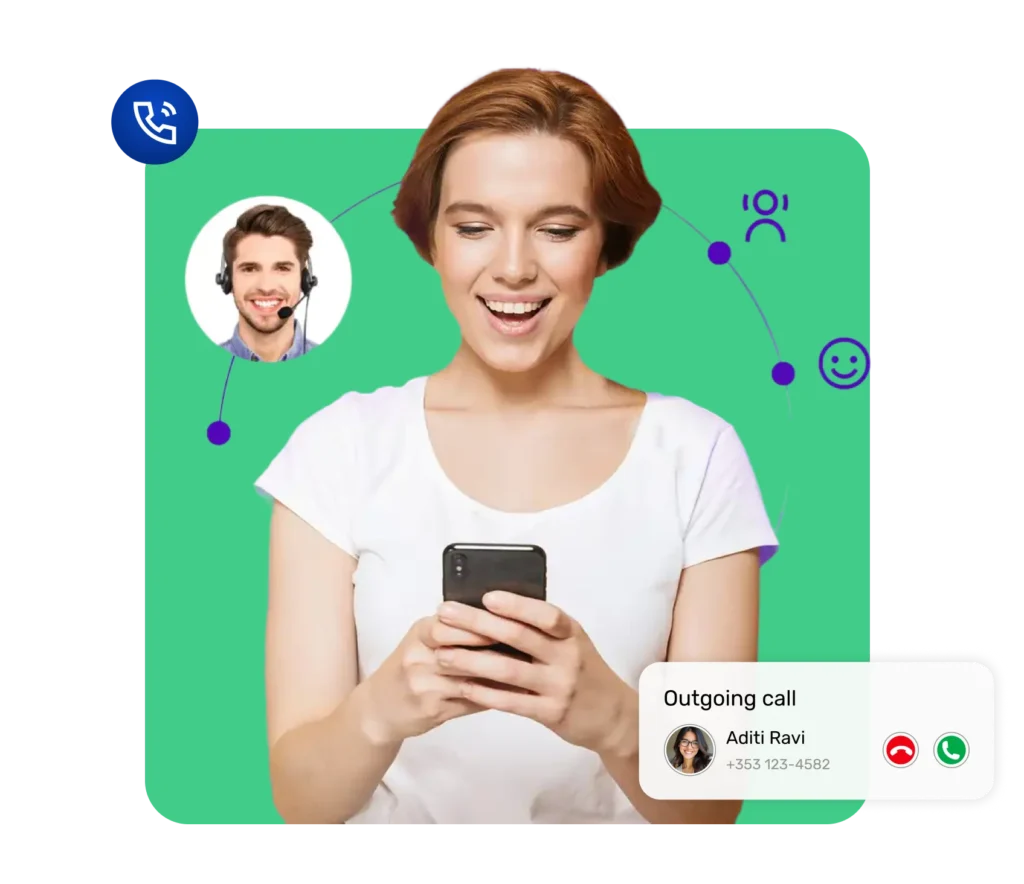 Dialinger's outbound calling feature to enhance customer engagement.
