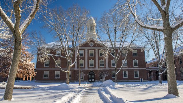 photo of Stevens Hall in winter