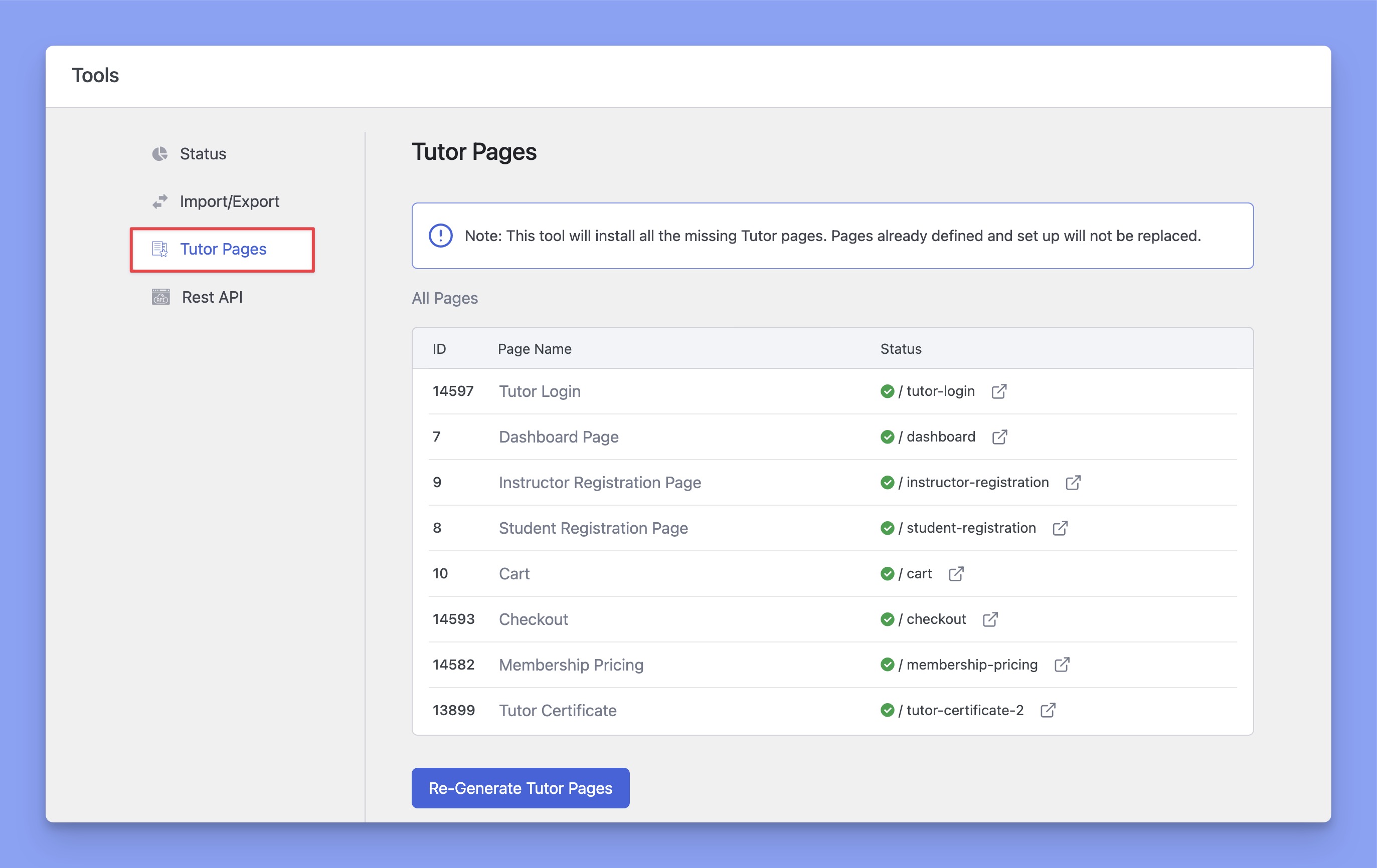 Tutor-LMS-prebuilt-pages