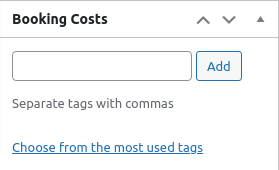 booking cost to product