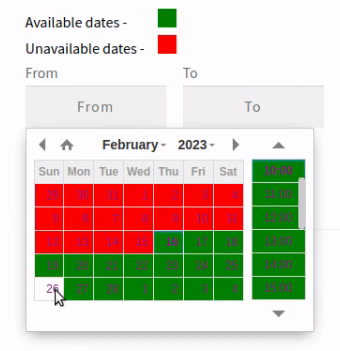 unavailable days