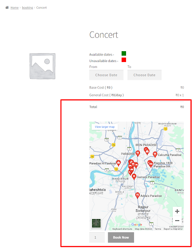 enable booking location