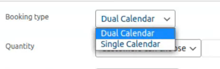 booking type