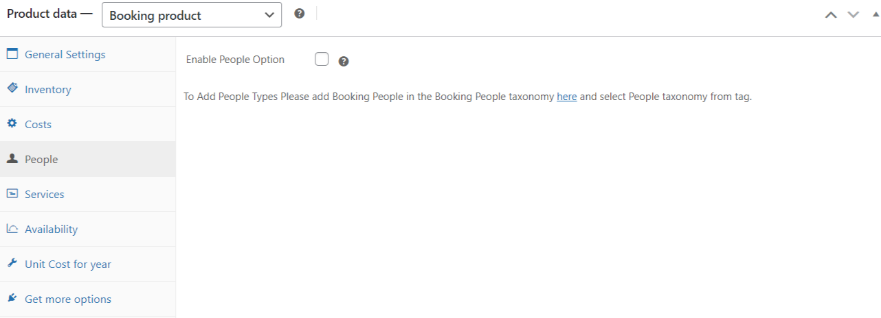 people settings