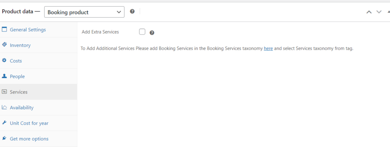 service settings