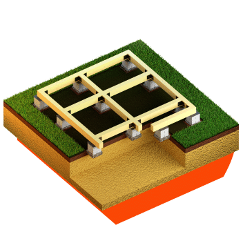 Crawl space foundation cutaway graphic