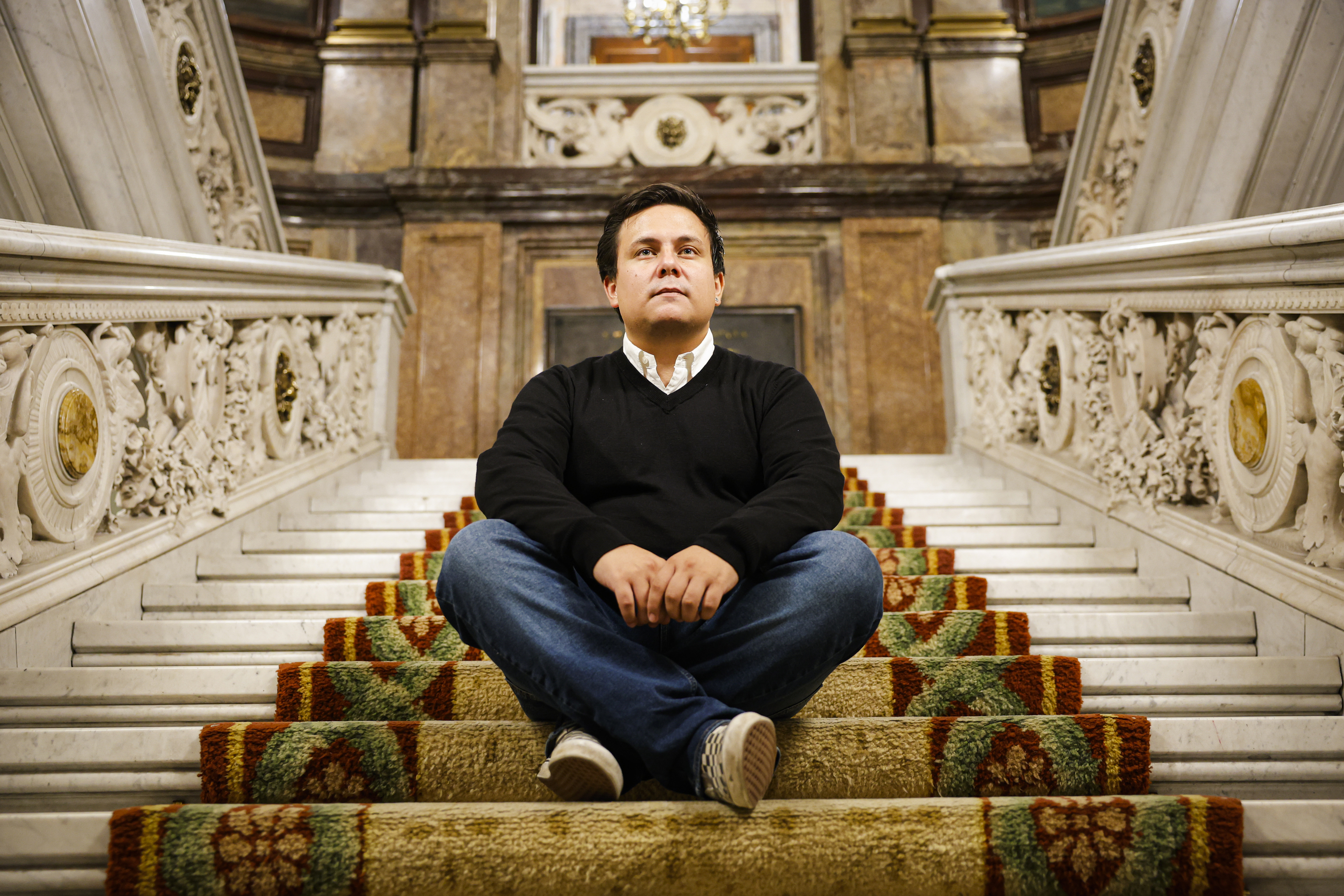 Ram�n Zamora, en Casa de Am�rica (Madrid).