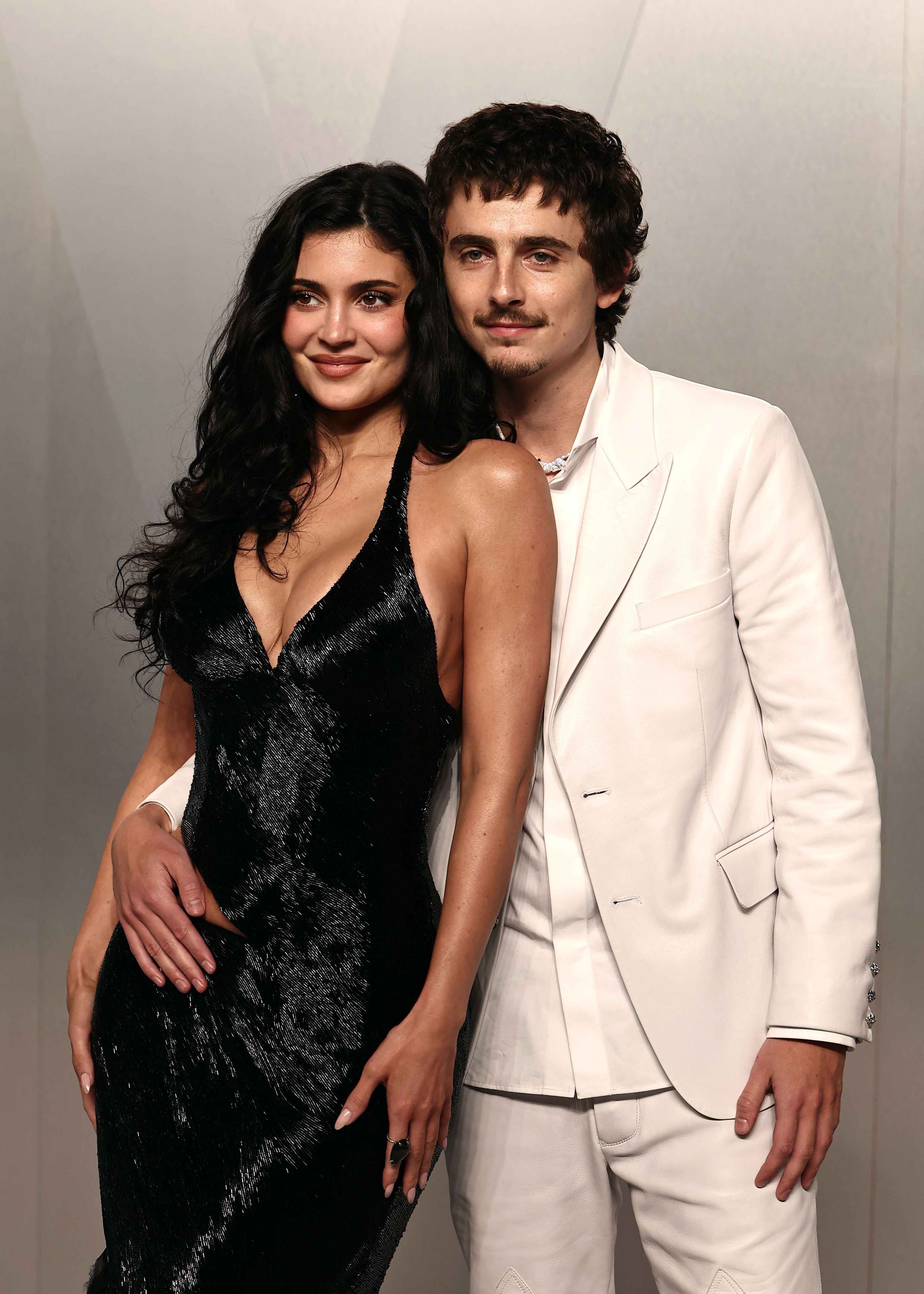 Kylie Jenner y Timoth�e Chalamet, en la gala post Oscar.