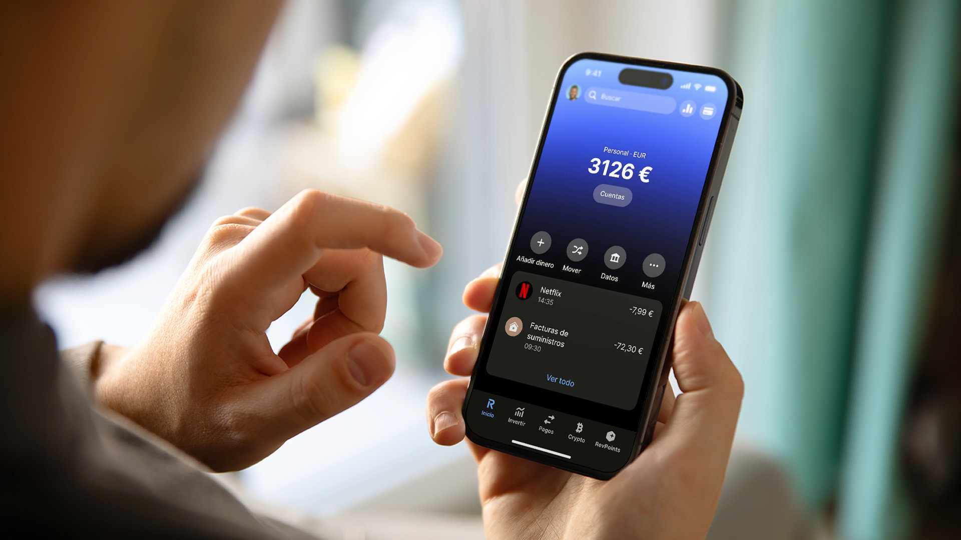 Aplicaci�n m�vil de Revolut.