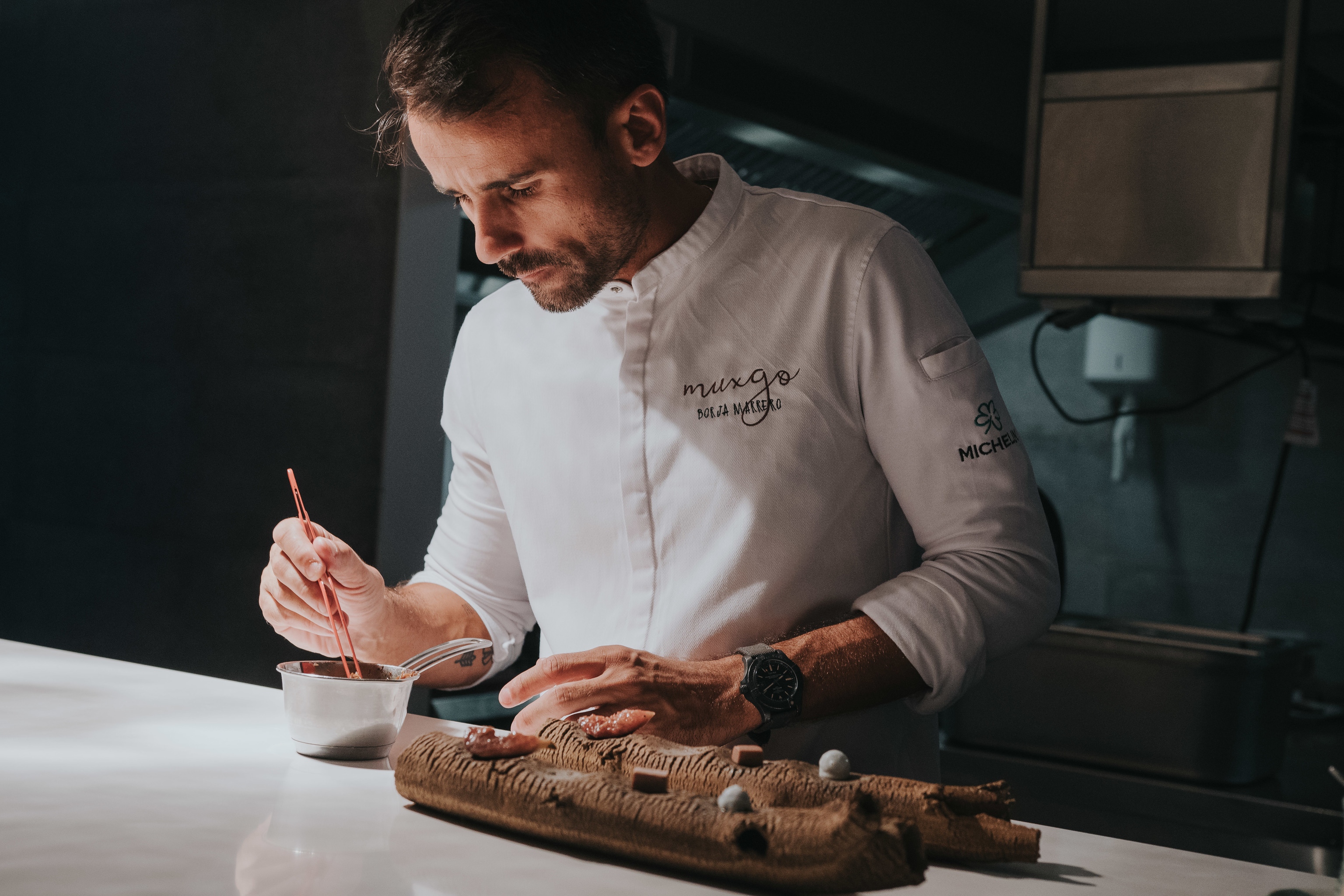 Borja Marrero, en la cocina de Muxgo.