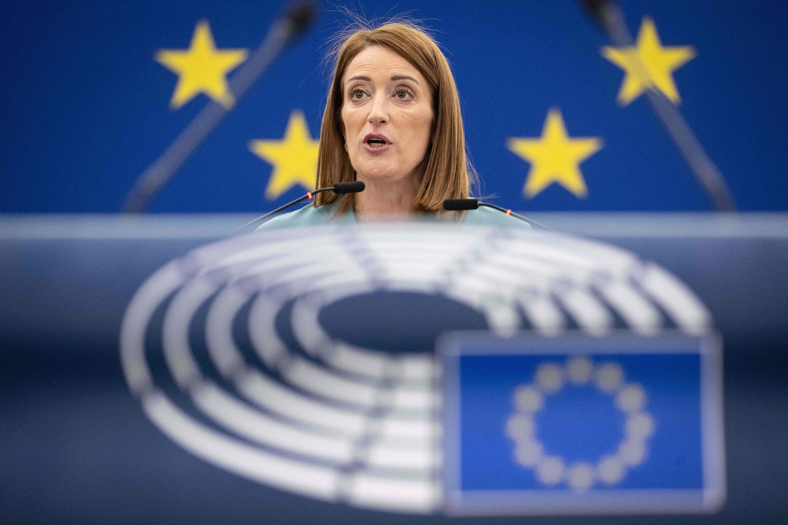 La presidenta del Parlamento Europeo, Roberta Metsola