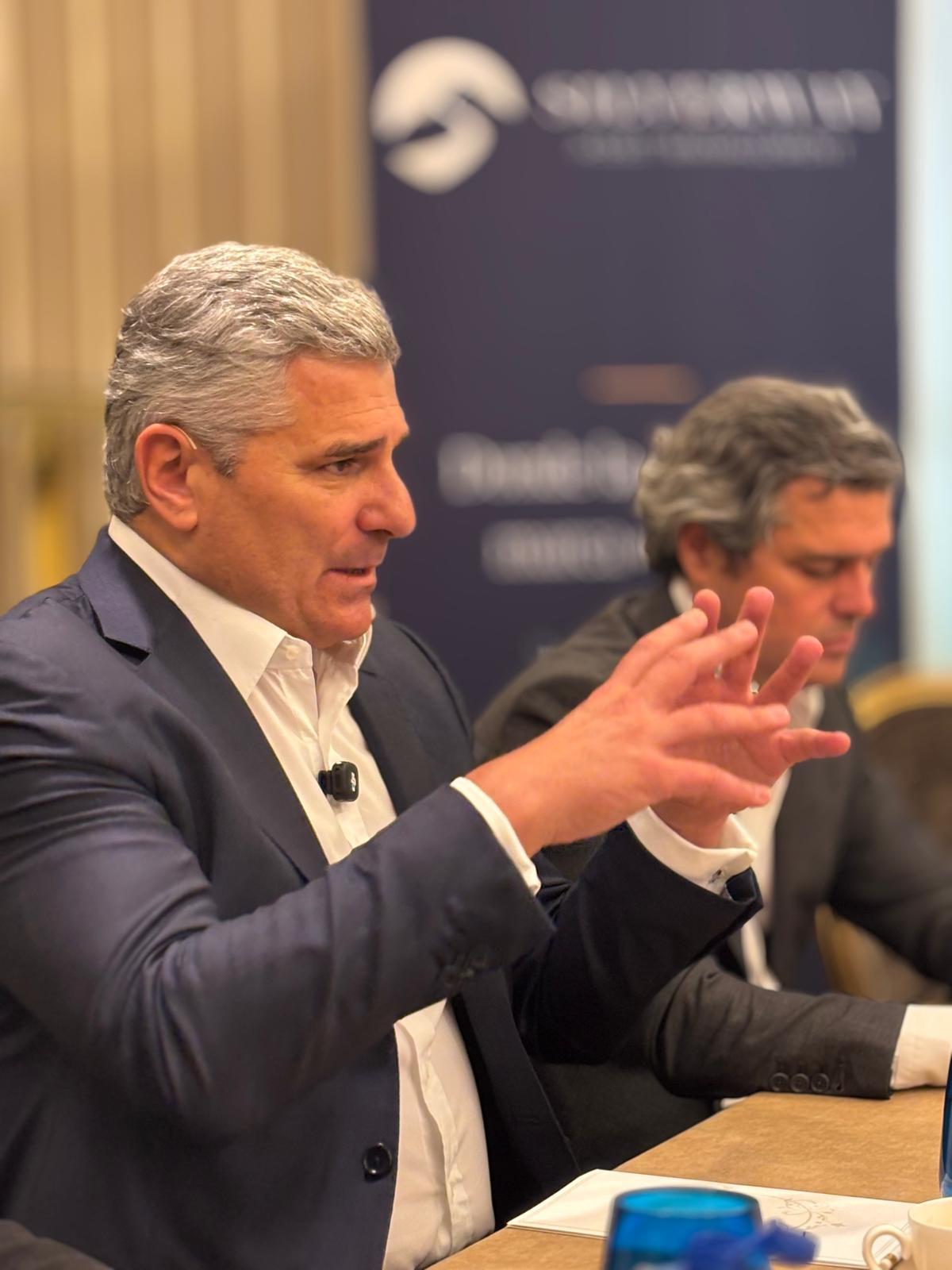 Pedro Escudero, fundador de Silverway Asset Management, durante la rueda de prensa celebrada este mi�rcoles en Madrid.