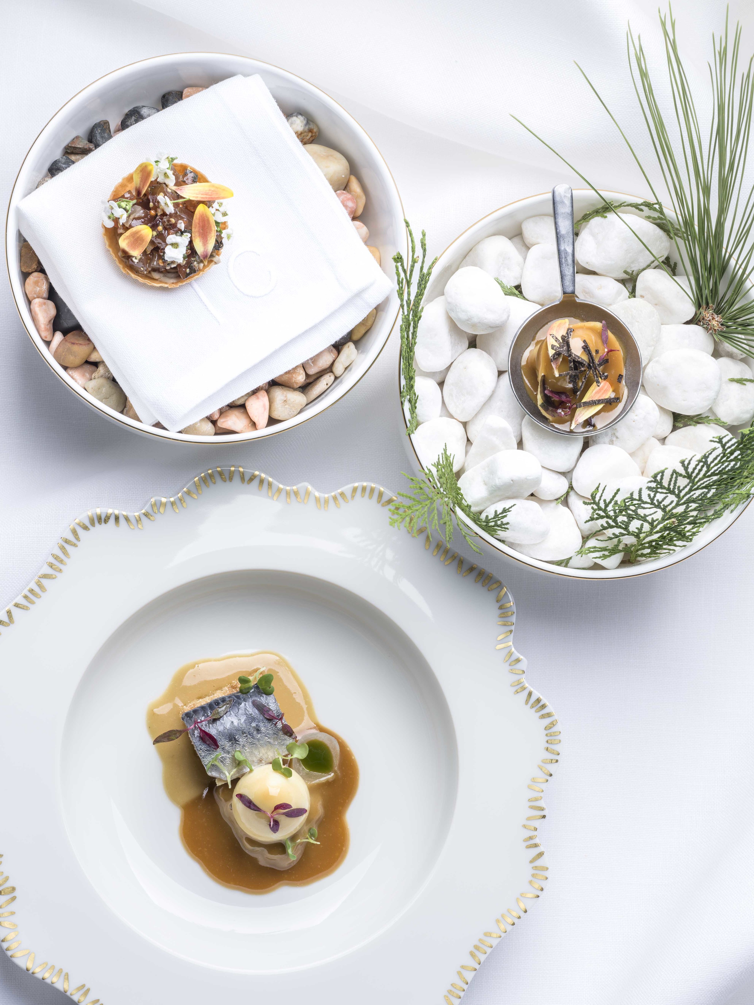 Un plato de escabeche de Restaurante Iv�n Cerde�o Cigarral del �ngel.