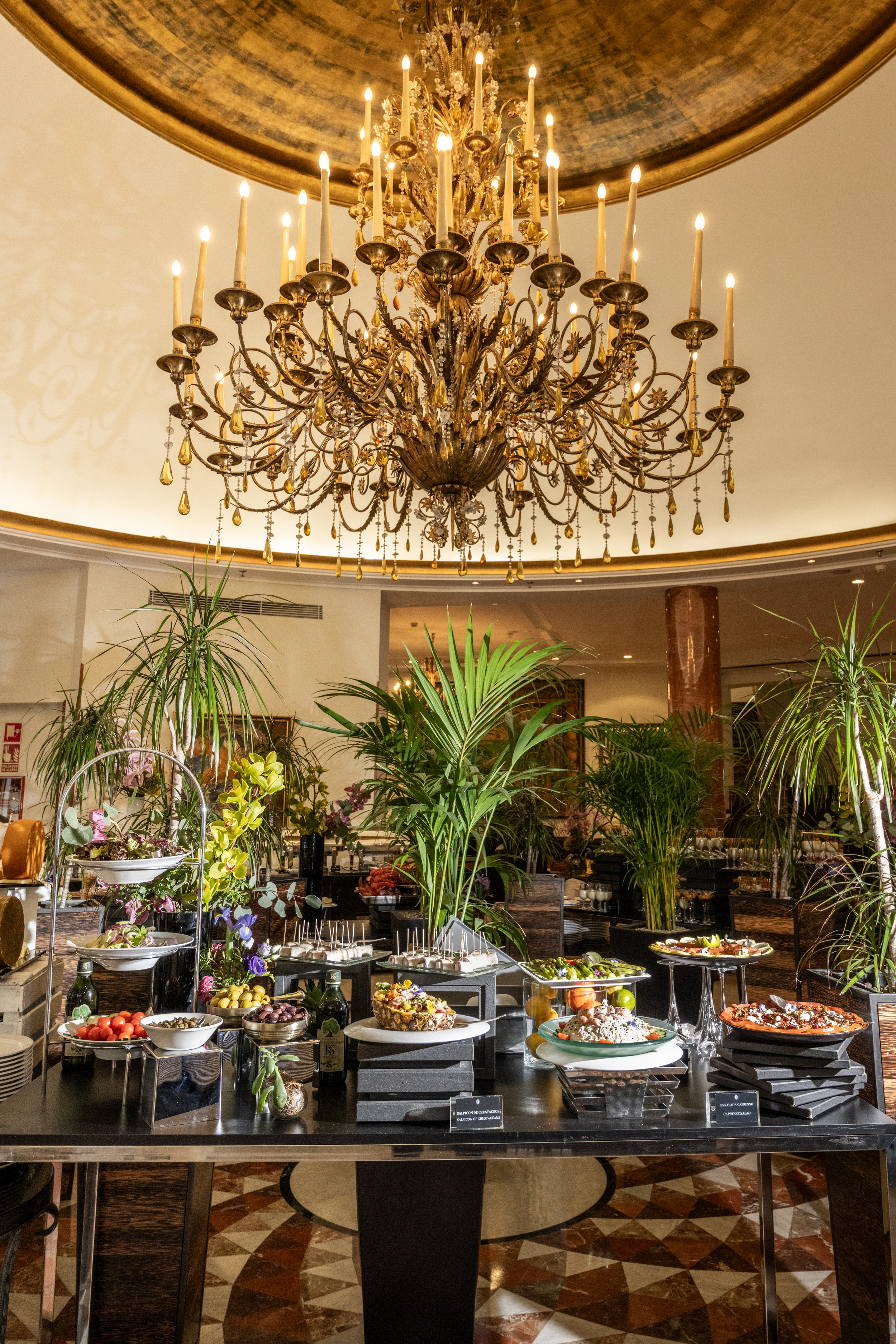Una de las estaciones del brunch del hotel InterContinental.
