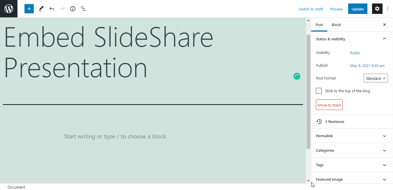 How to Embed SlideShare Presentations in WordPress 5 Slideshare