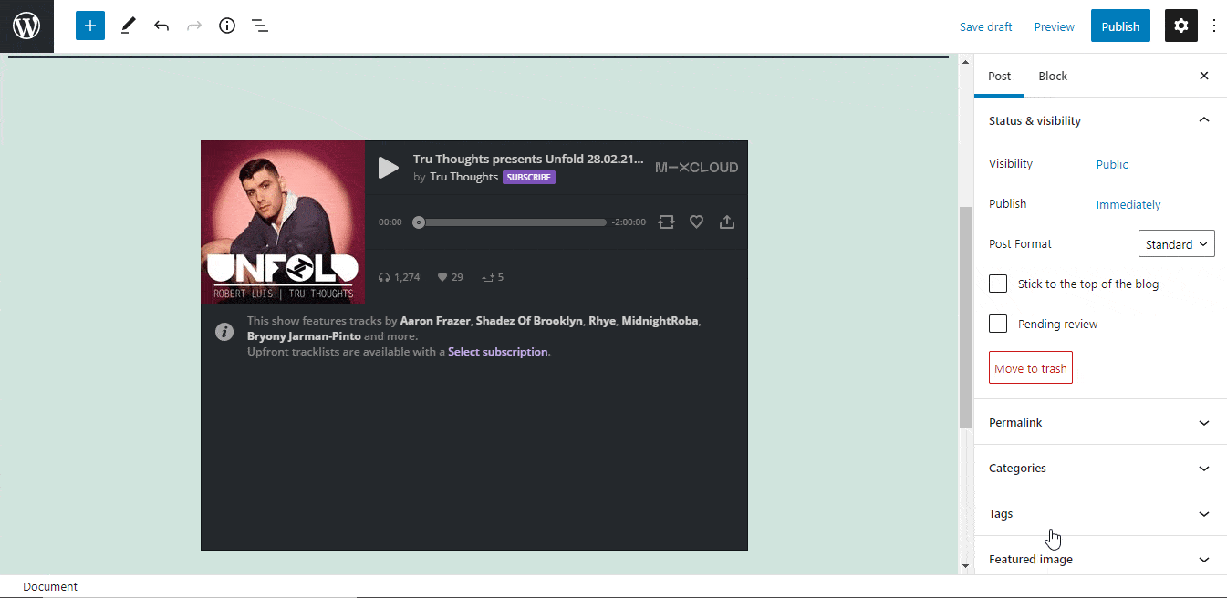 How to Embed Mixcloud Audio Files in WordPress 7 How to Embed Mixcloud Audio Files in WordPress