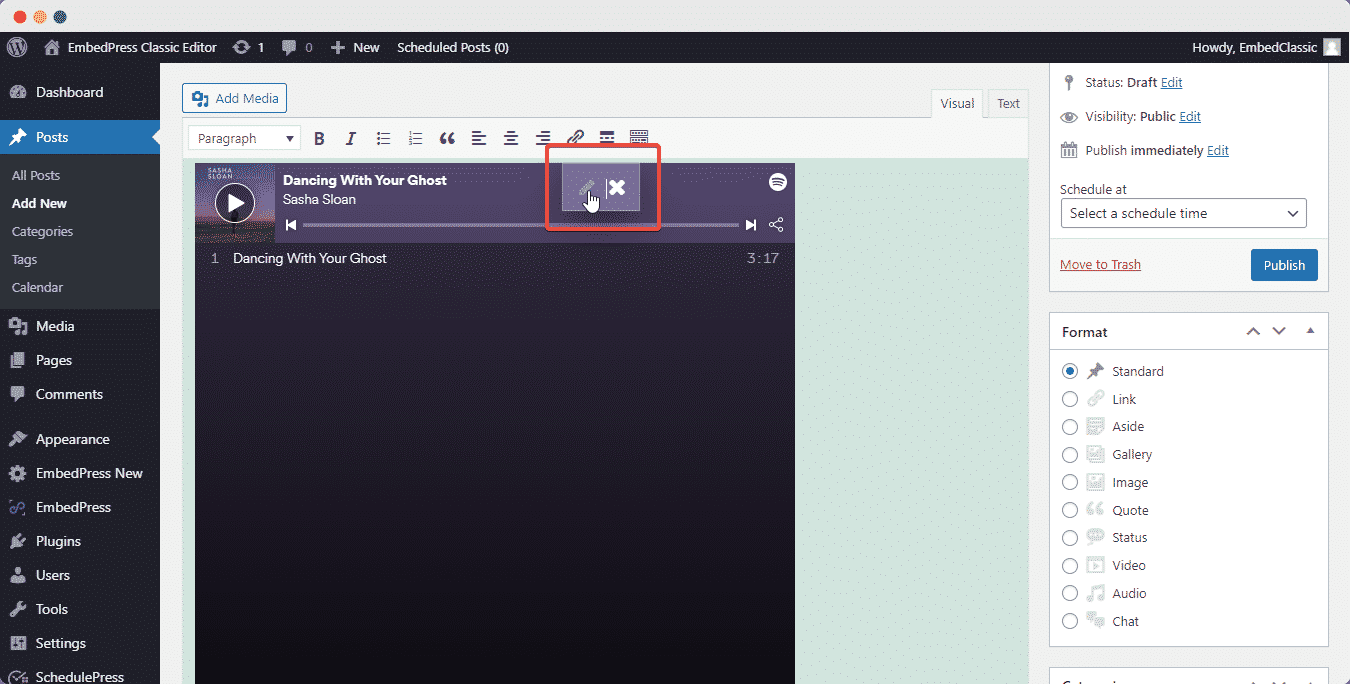 How to Embed Spotify Audios in WordPress 11 embed Spotify audios