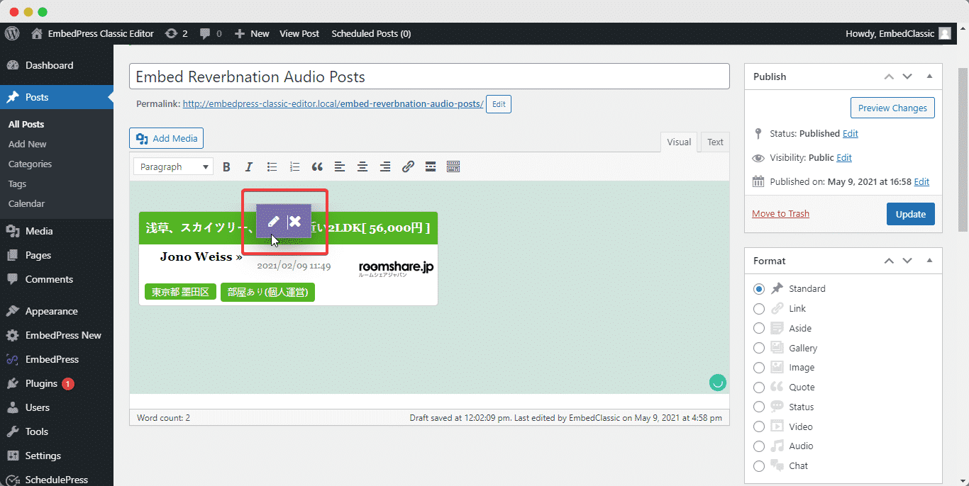 How to Embed RoomShare Listings in WordPress 6 How to Embed RoomShare Listings in WordPress
