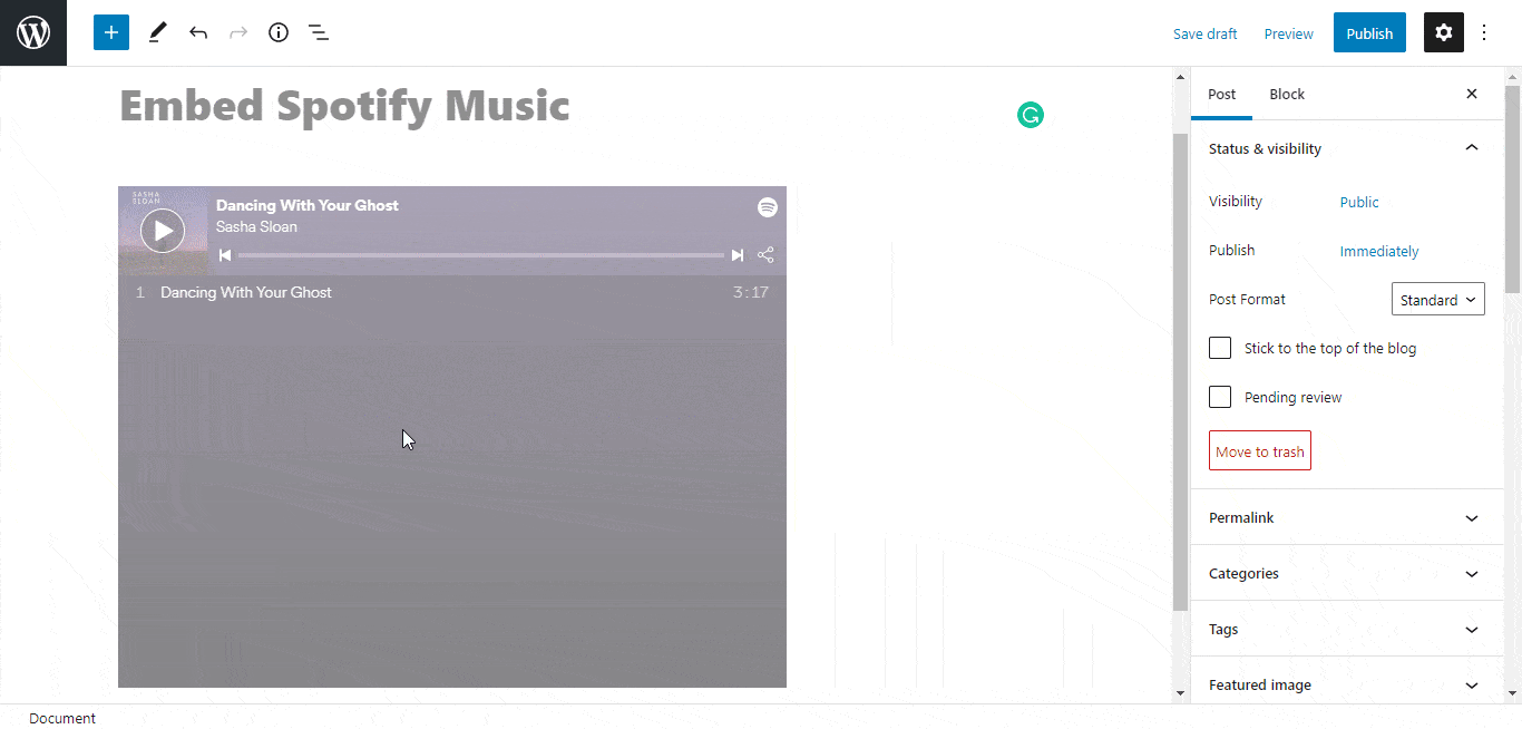 How to Embed Spotify Audios in WordPress 6 embed Spotify audios
