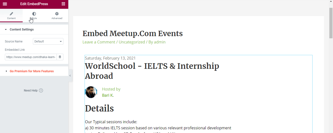 How to Embed MeetUp Groups & Events in WordPress 10 embed meetup event
