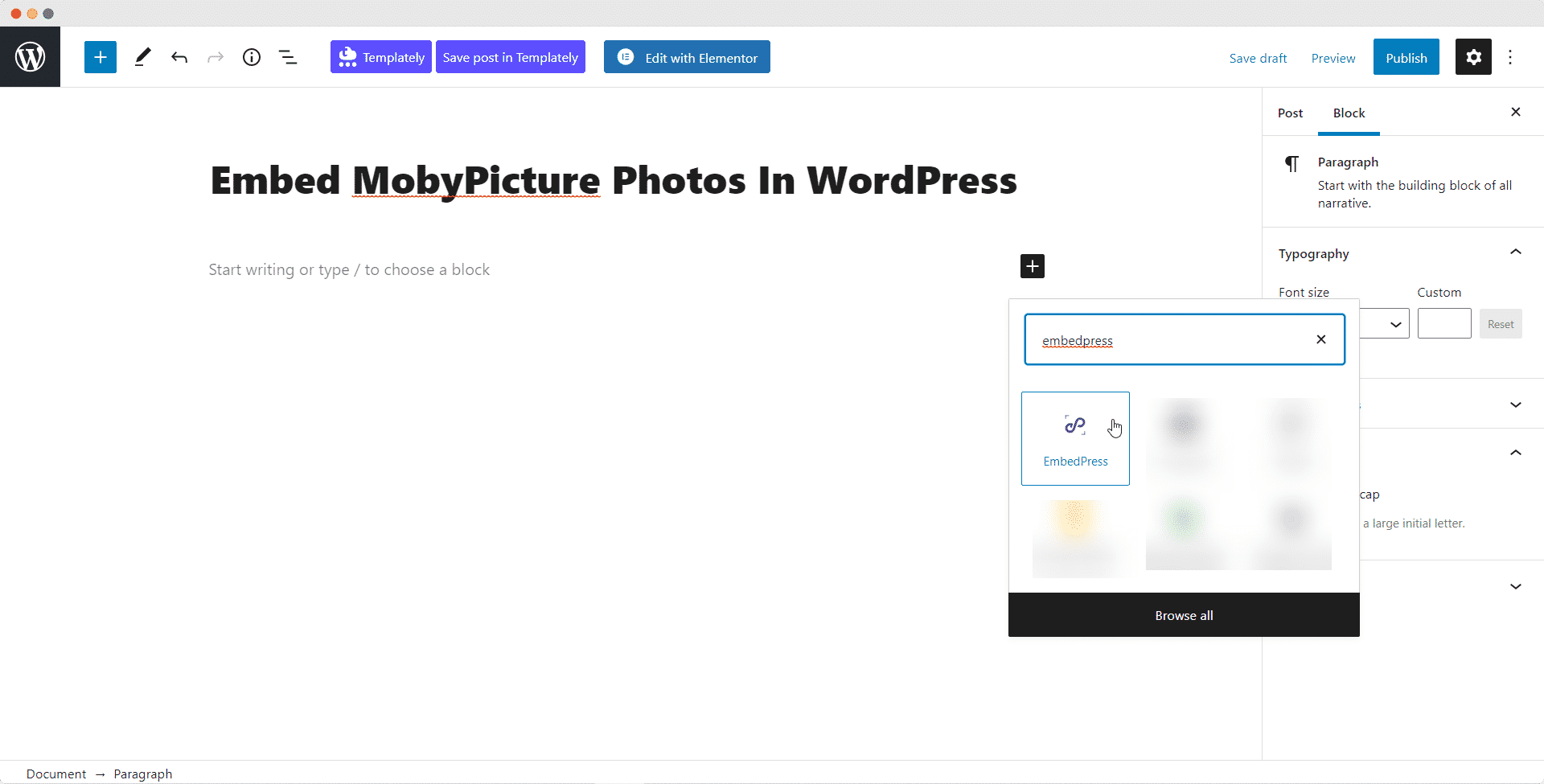 How to Embed MobyPicture Photos in WordPress 4 How to Embed MobyPicture Photos in WordPress