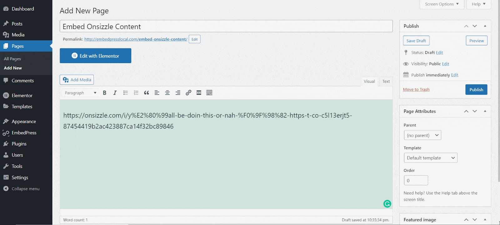 How To Embed Onsizzle Content In WordPress 10 How To Embed Onsizzle Content