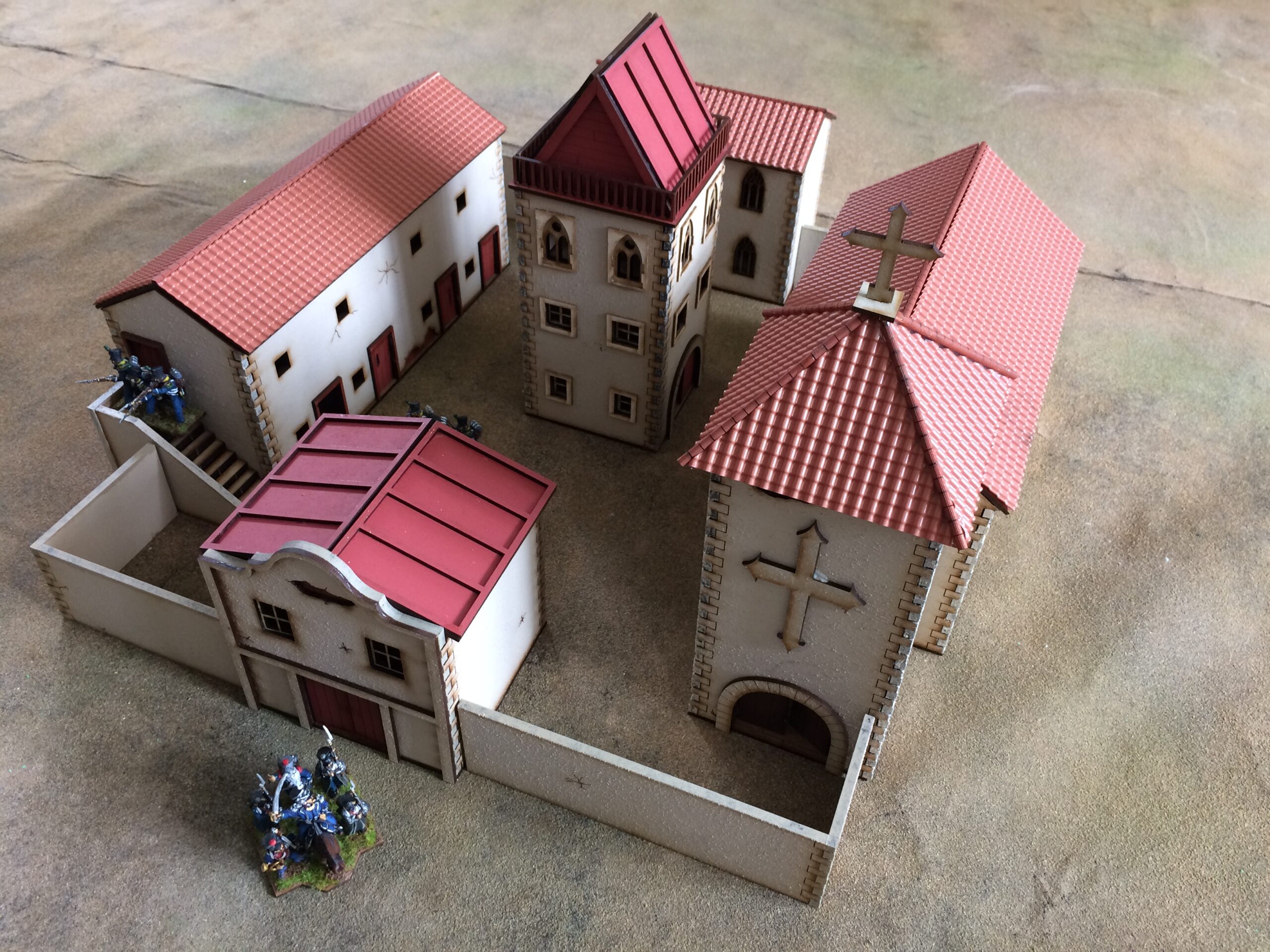 28mm Spanish/Italian Monastery Prepainted building kits