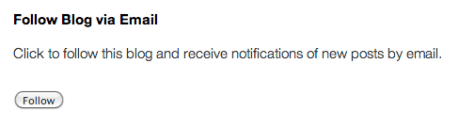 Follow blog by email