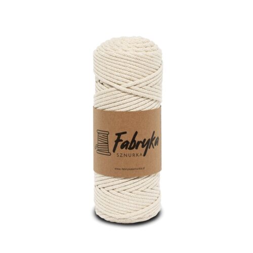 Pleciony sznurek do makramy – naturalny 3mm