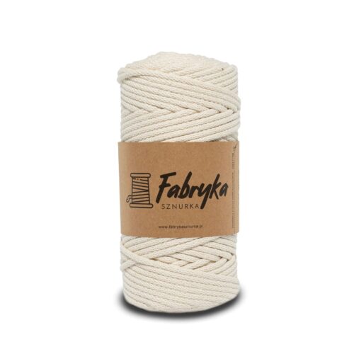 Pleciony sznurek do makramy – naturalny 5mm