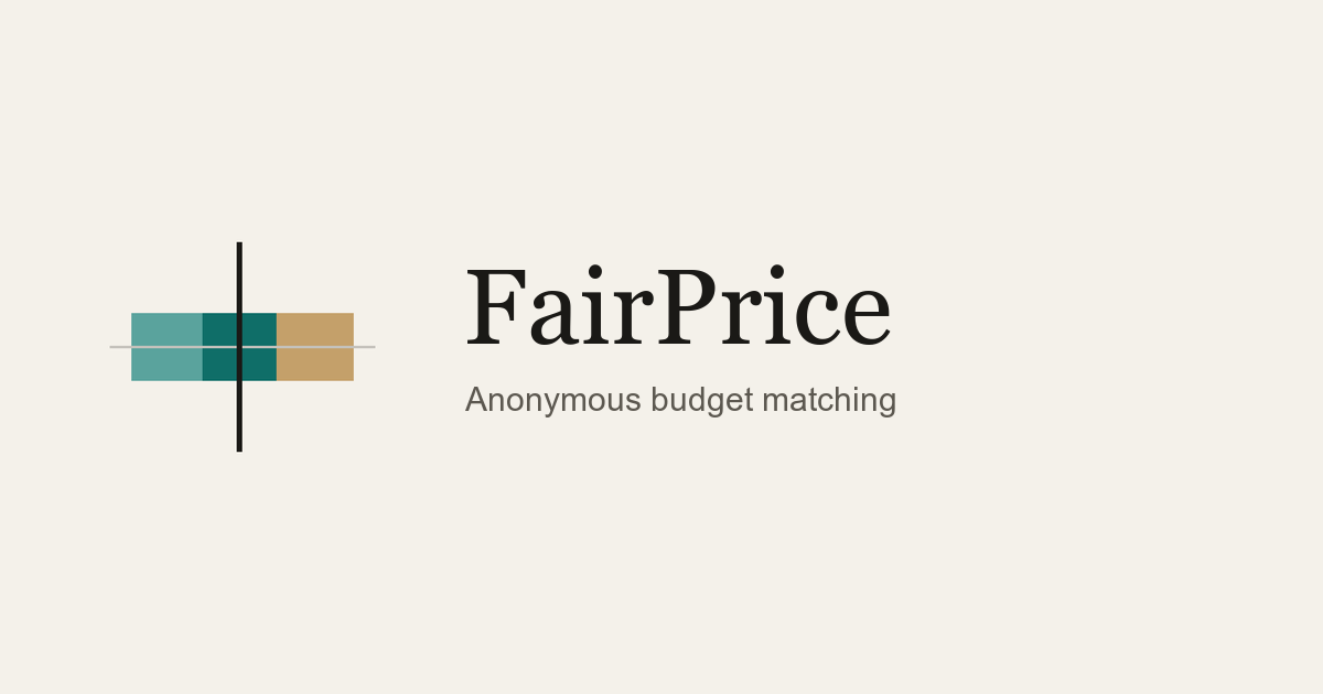FairPrice - Find Fair Prices Without Revealing Your Budget First
