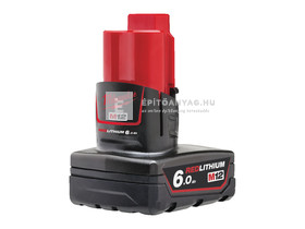 Milwaukee M12B6 redlithium-ion akkumulátor  12 V, 6,0 AH