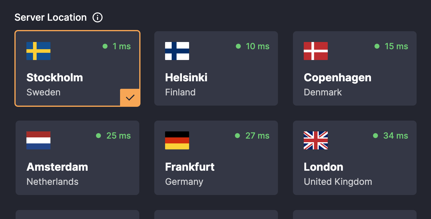 DatHost Dashboard Location Pings