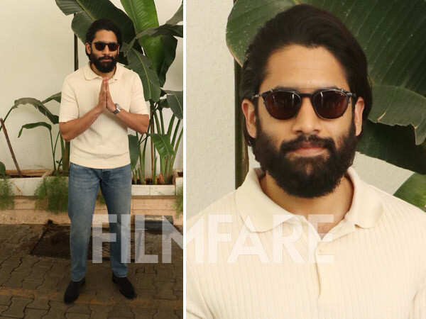 Photos: Naga Chaitanya looks suave in white for Thandel's event