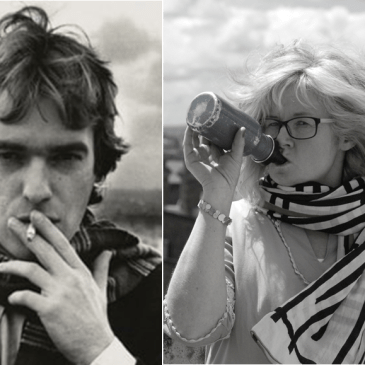 Authors Martin Amis and Fiona Stocker