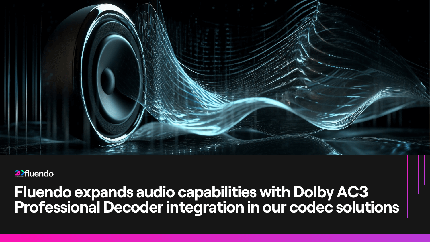 Fluendo expands audio capabilities with Dolby AC3 Professional decoder integration in our codec solutions