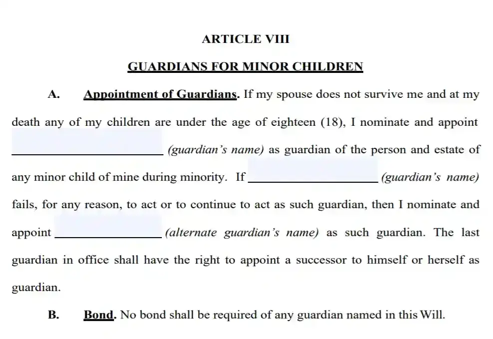step 4 filling out an alaska last will form