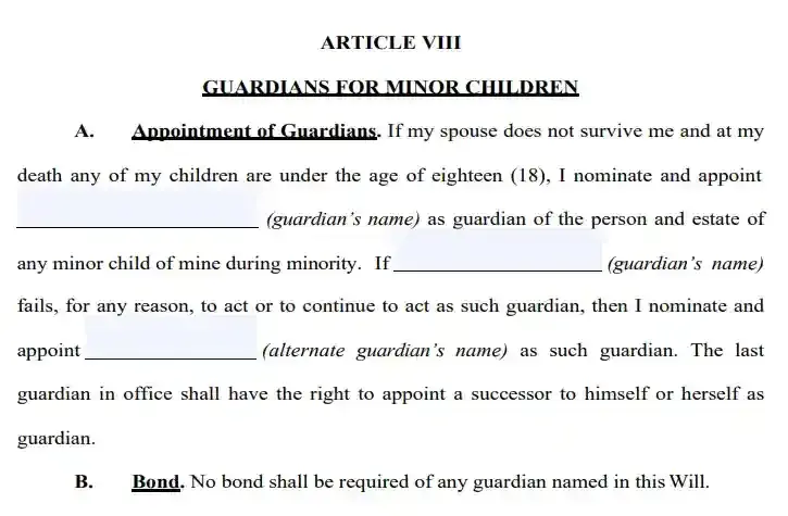 step 4 filling out a utah last will form