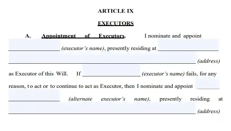 step 3 filling out a hawaii last will form