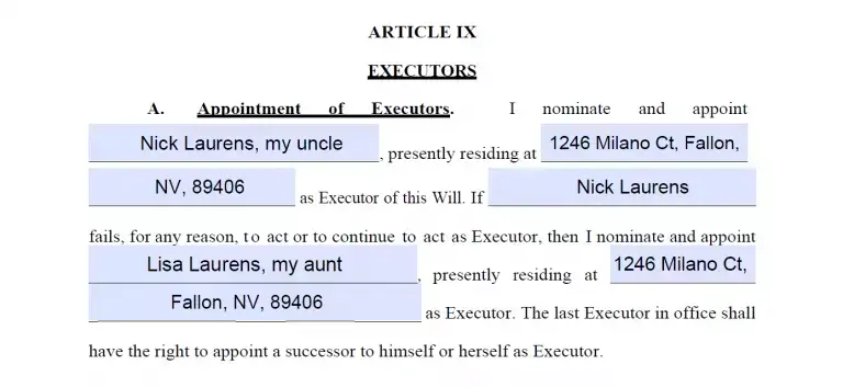 How to Fill Out a Last Will Step 10.1