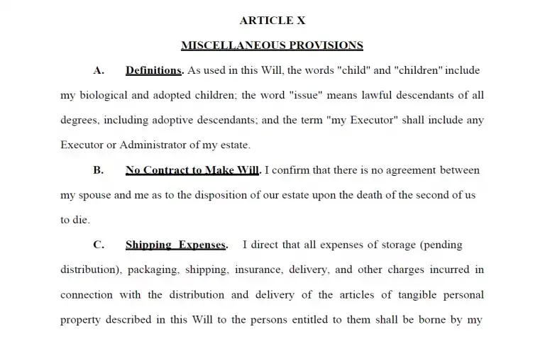 How to Fill Out a Last Will Step 11.1