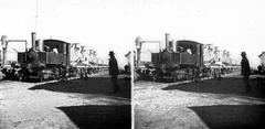 A felvétel 1900 előtt készült., 1900, SZTFH Földtani Szolgálatának gyűjteménye, Eötvös Loránd, sztereófotó, vasúti szerelvény, gőzmozdony, Fortepan #303223