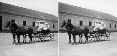 A felvétel 1900 előtt készült., 1900, SZTFH Földtani Szolgálatának gyűjteménye, Eötvös Loránd, kalap, lószerszám, sztereófotó, fogat, nők, Fortepan #303269