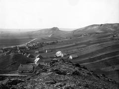 Magyarország, Budaörs, kilátás a Kő-hegyről, a távolban a Törökugrató. A felvétel 1900 előtt készült., 1900, SZTFH Földtani Szolgálatának gyűjteménye, Eötvös Loránd, látkép, Fortepan #303311
